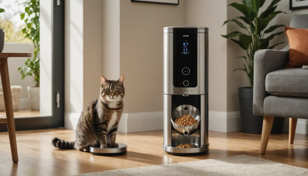 distributeur nourriture chat