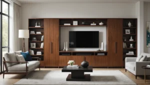 télé encastrée dans une armoire