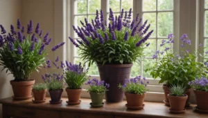 plantes à fleurs violettes