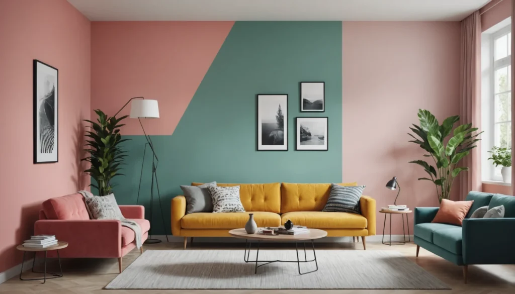 peindre un mur en deux couleurs idées