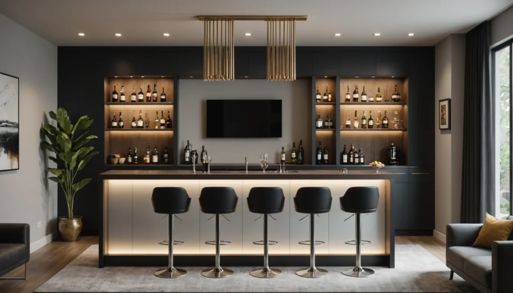 bar moderne pour le salon