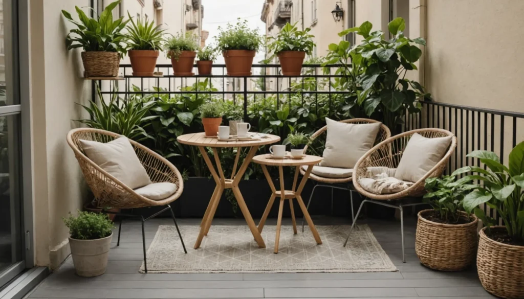 chaises confortables pour petit balcon