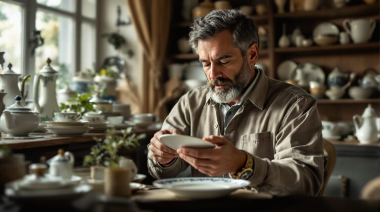 collectionneur de vaisselle ancienne