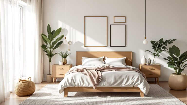 chambre vintage moderne