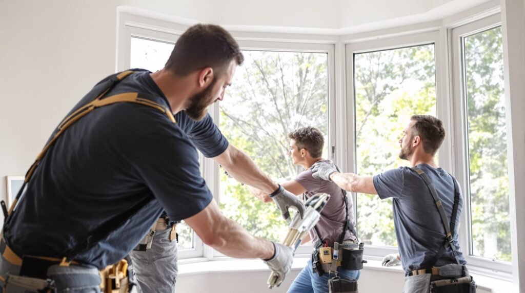 installation baie vitrée