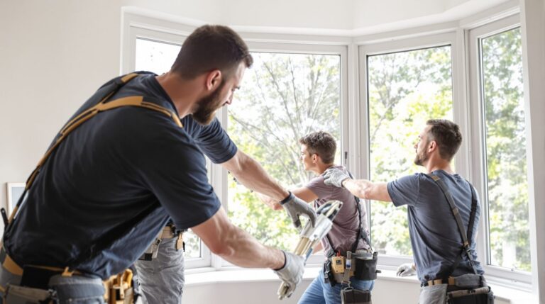 installation baie vitrée