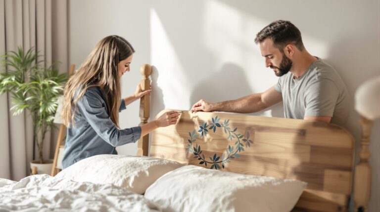 decorer une tete de lit en bois