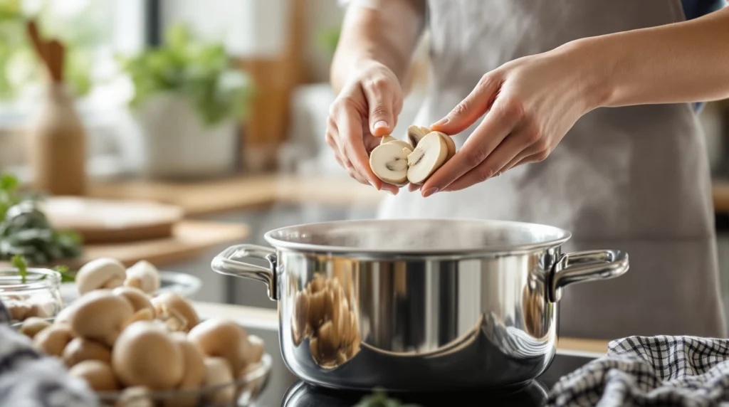 faire blanchir les champignons