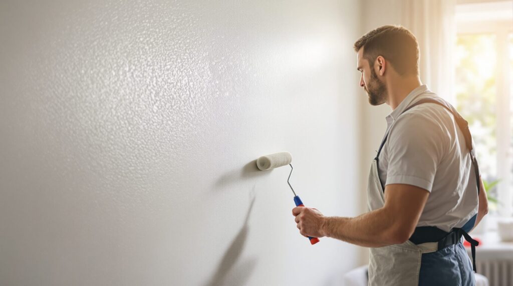 peinture sur crépis intérieur