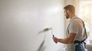 peinture sur crépis intérieur