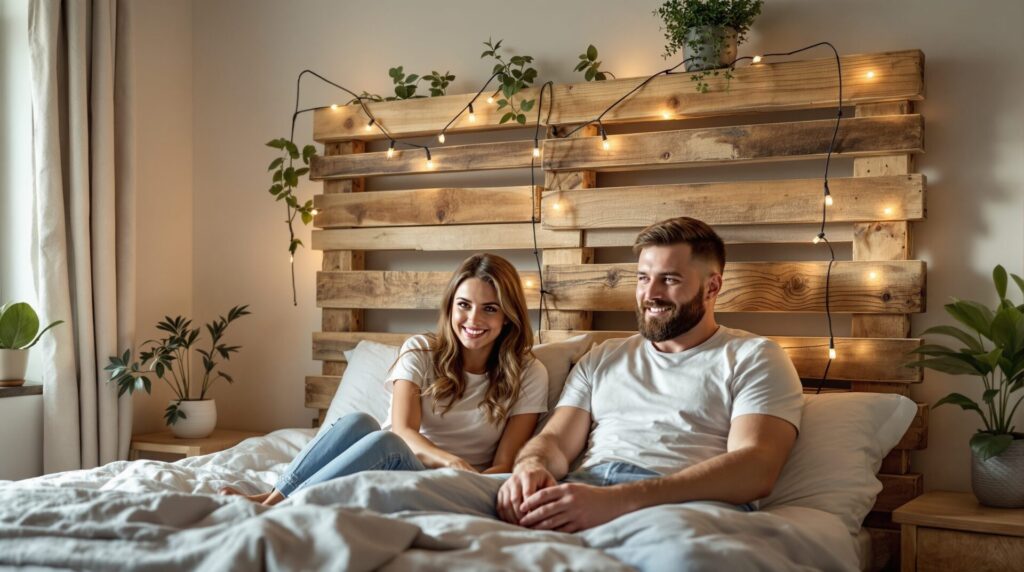 photo tete de lit en palette