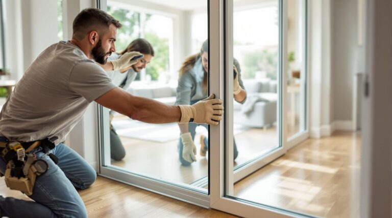 installation baie vitrée