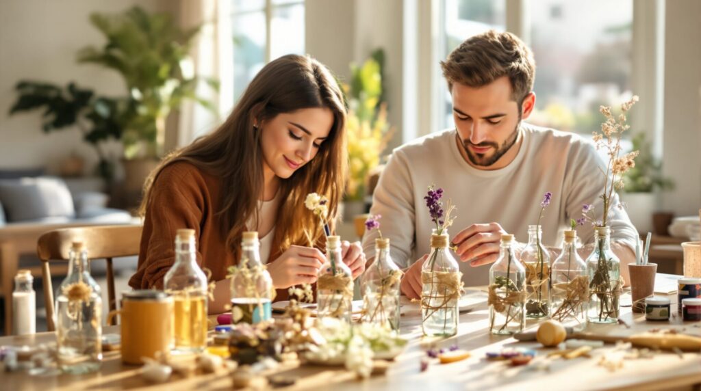 décorer des bouteilles en verre