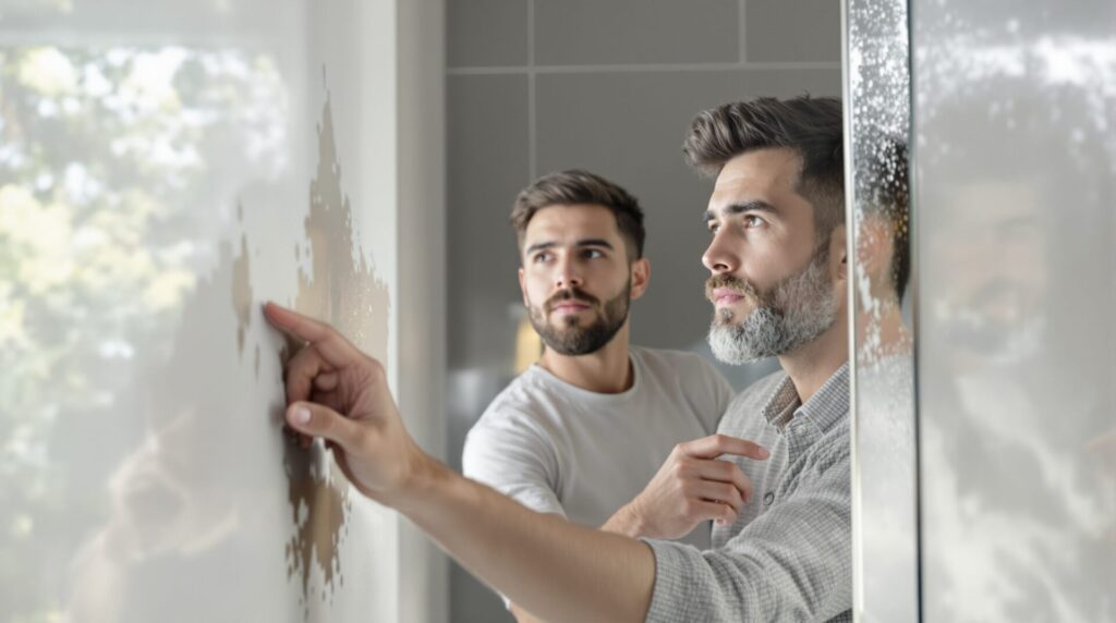 humidité mur salle de bain