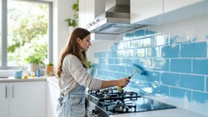 idee peinture carrelage cuisine