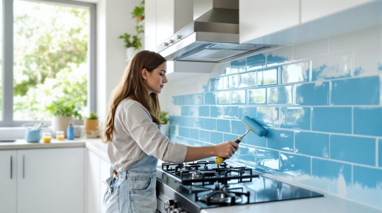 idee peinture carrelage cuisine