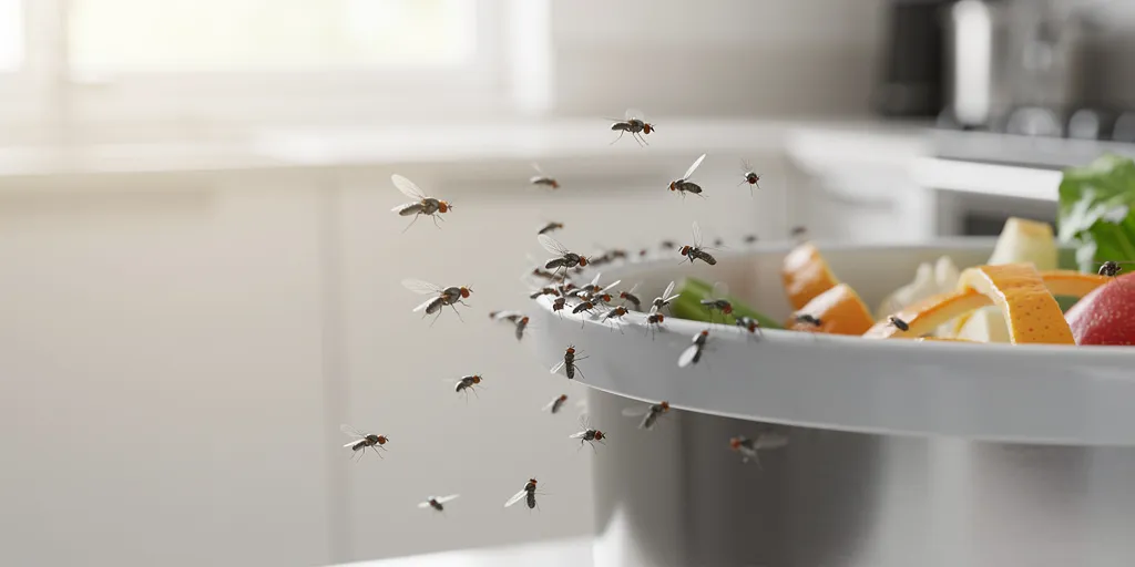 comment éviter les moucherons dans la poubelle