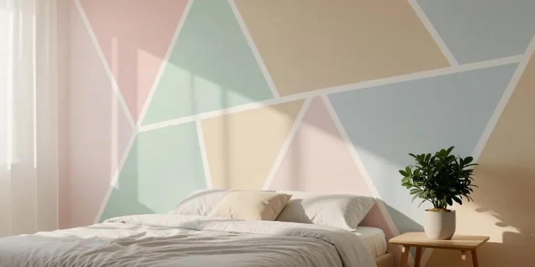 peinture triangle mur chambre