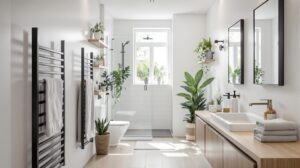 salle de bain étroite et longue