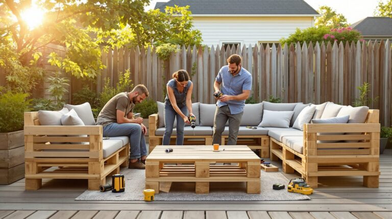 meuble en palette pour jardin