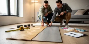 revetement sol salon moderne