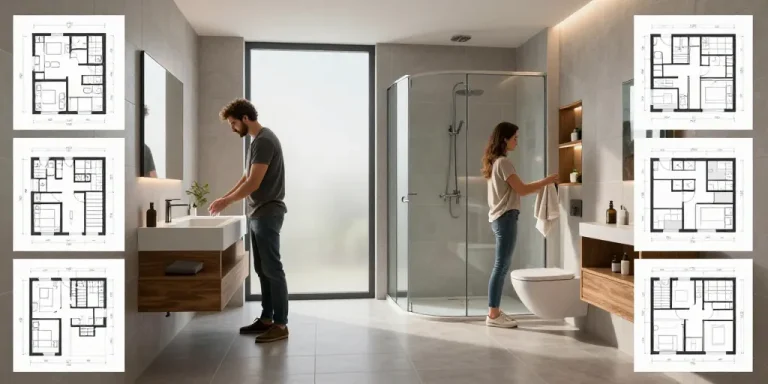 plan salle de bain 10m2 rectangulaire