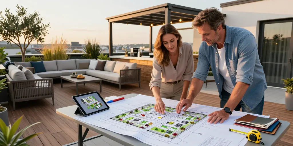 aménager une terrasse de 40m2
