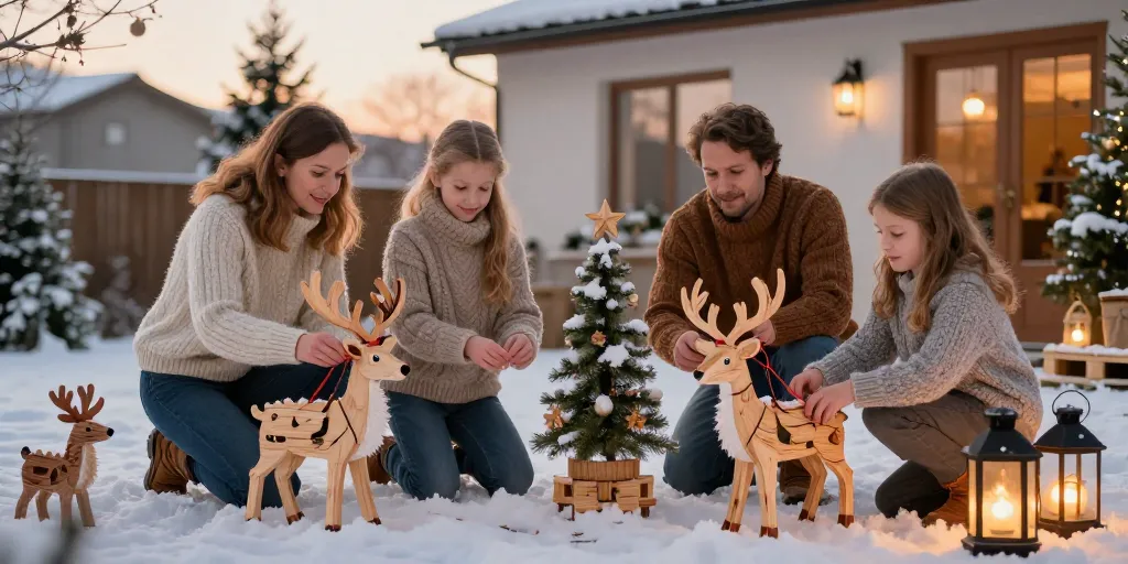 décoration de noël extérieur fait maison