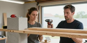 etagere parpaing planche