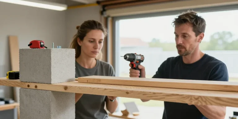 etagere parpaing planche