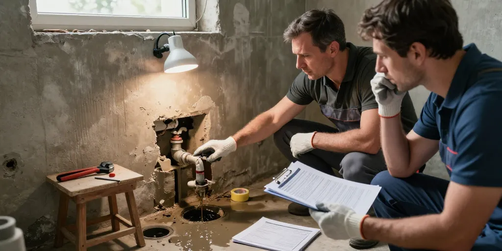 fuite canalisation eaux usées