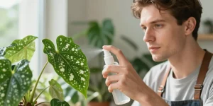 plante verte feuilles qui blanchissent