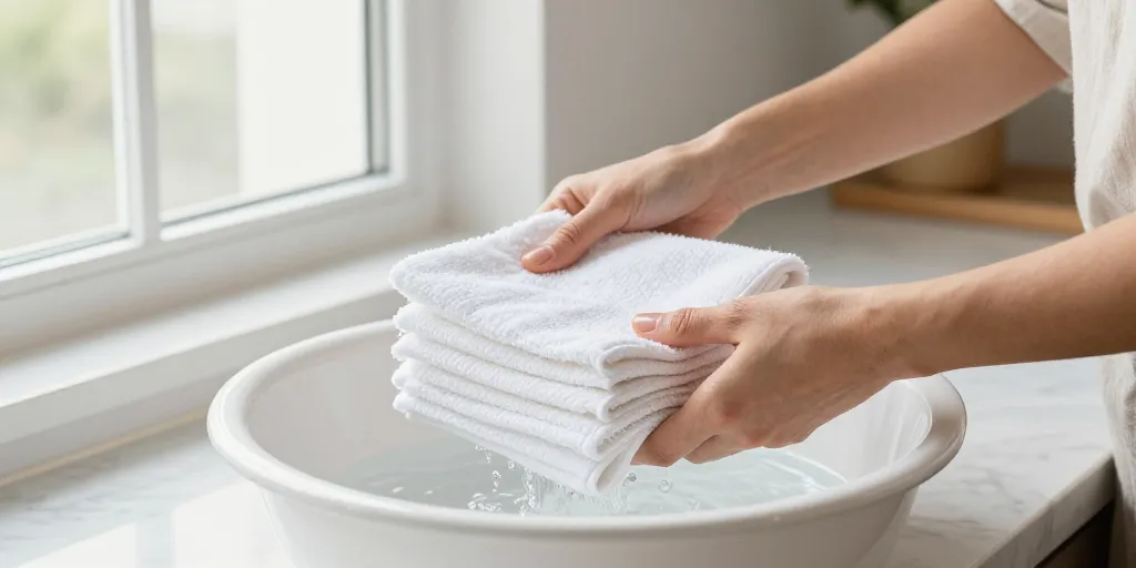 torchons neufs premier lavage