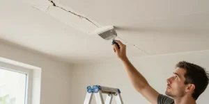 comment reparer un plafond fissuré