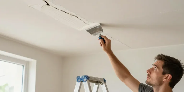 comment reparer un plafond fissuré