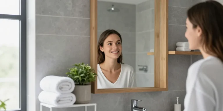 salle de bain gris claire